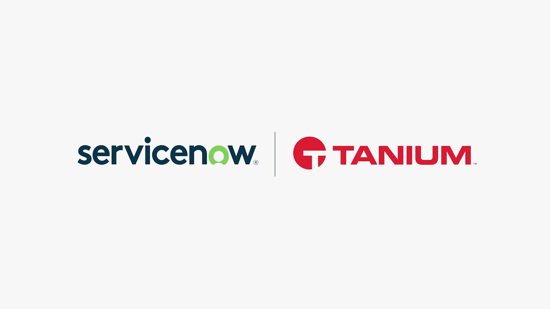 Tanium & ServiceNow logos lockup