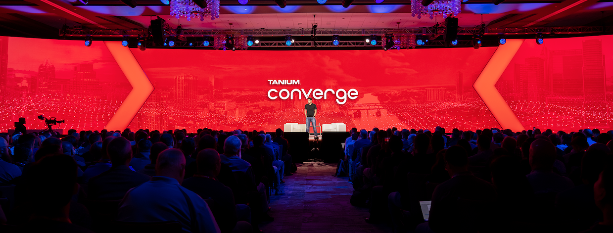 wide image of the main stage at Tanium Converge 2022