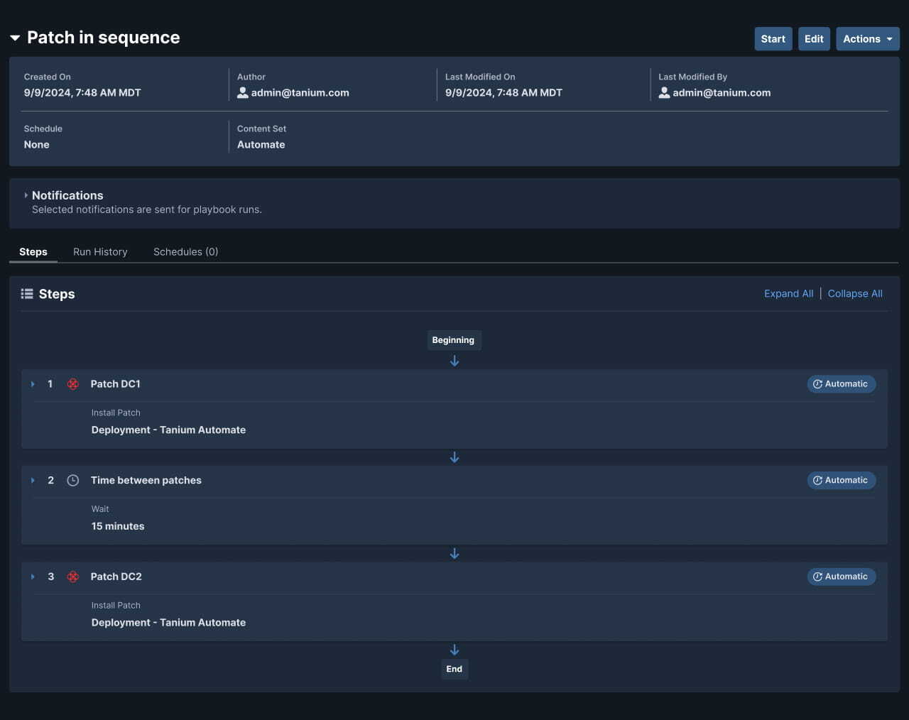 Screenshot of Tanium Endpoint Management