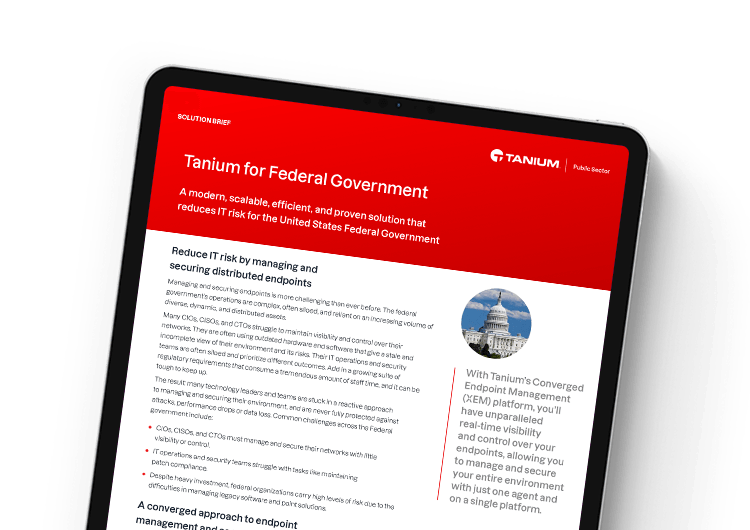 Mobile featured image: Tanium for Federal Government
