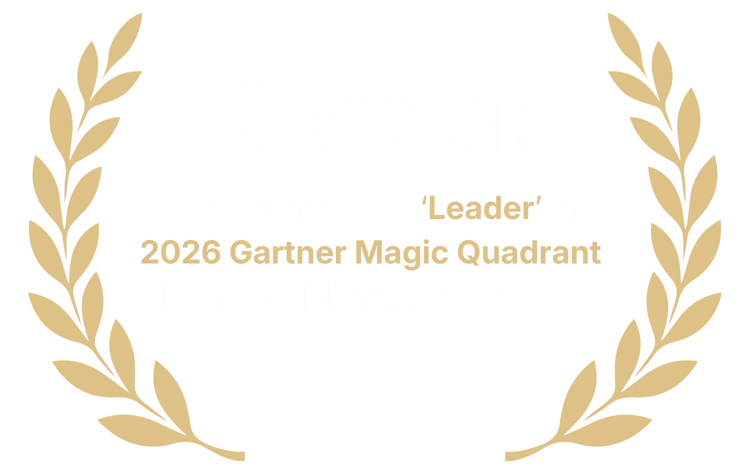 Gartner recognition white logo