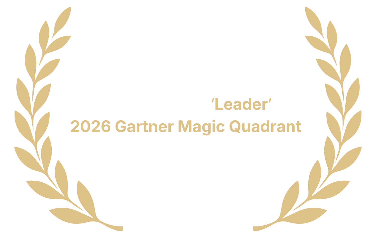 Gartner recognition white logo