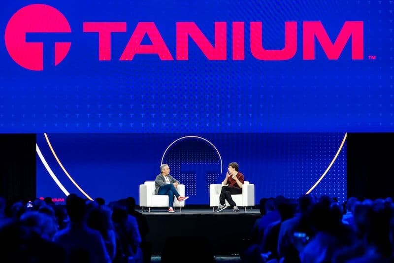 Converge 2025 Tanium CEO Dan Streetman and Academy Award-nominated actor and filmmaker Jesse Eisenberg
