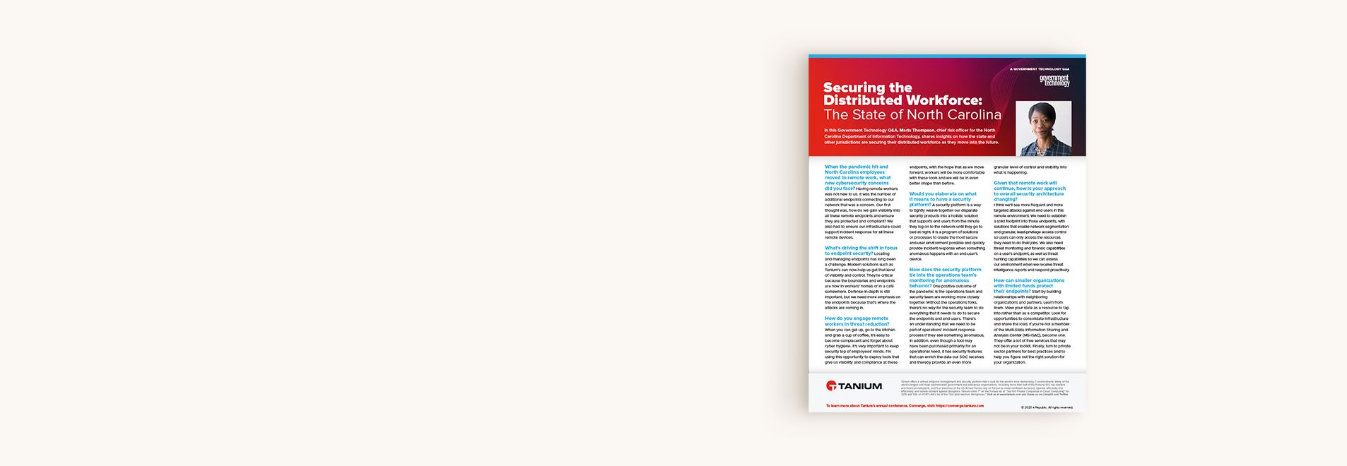 PERSPECTIVES Q&A: How the State of North Carolina secured its distributed workforce