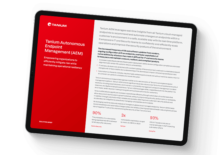 Mobile featured image: Tanium Autonomous Endpoint Management overview