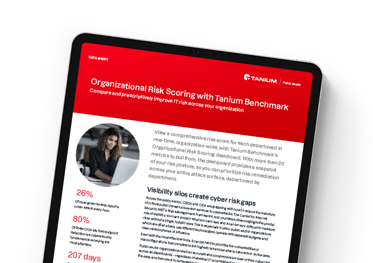 Mobile featured image. Tanium Cyber Risk Dashboard data shee