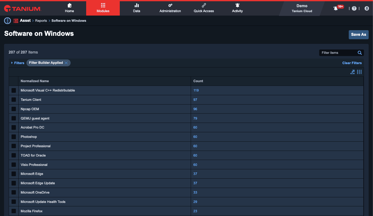 Configurable reporting for inventory and audit preparation