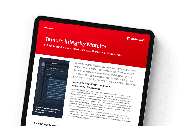 Mobile featured image: Integrity Monitor data sheet