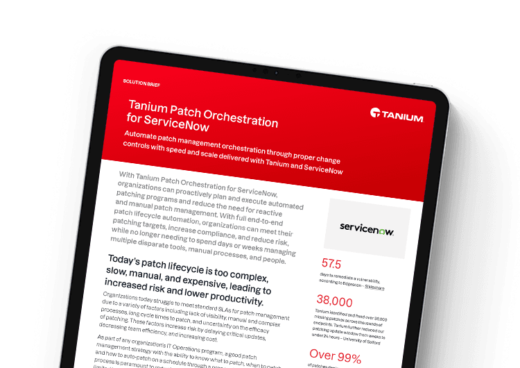 Mobile featured image: Patch Orchestration for ServiceNow data sheet
