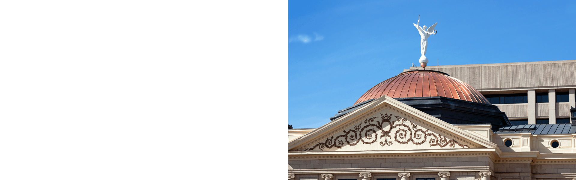 Government building architecture and civic setting