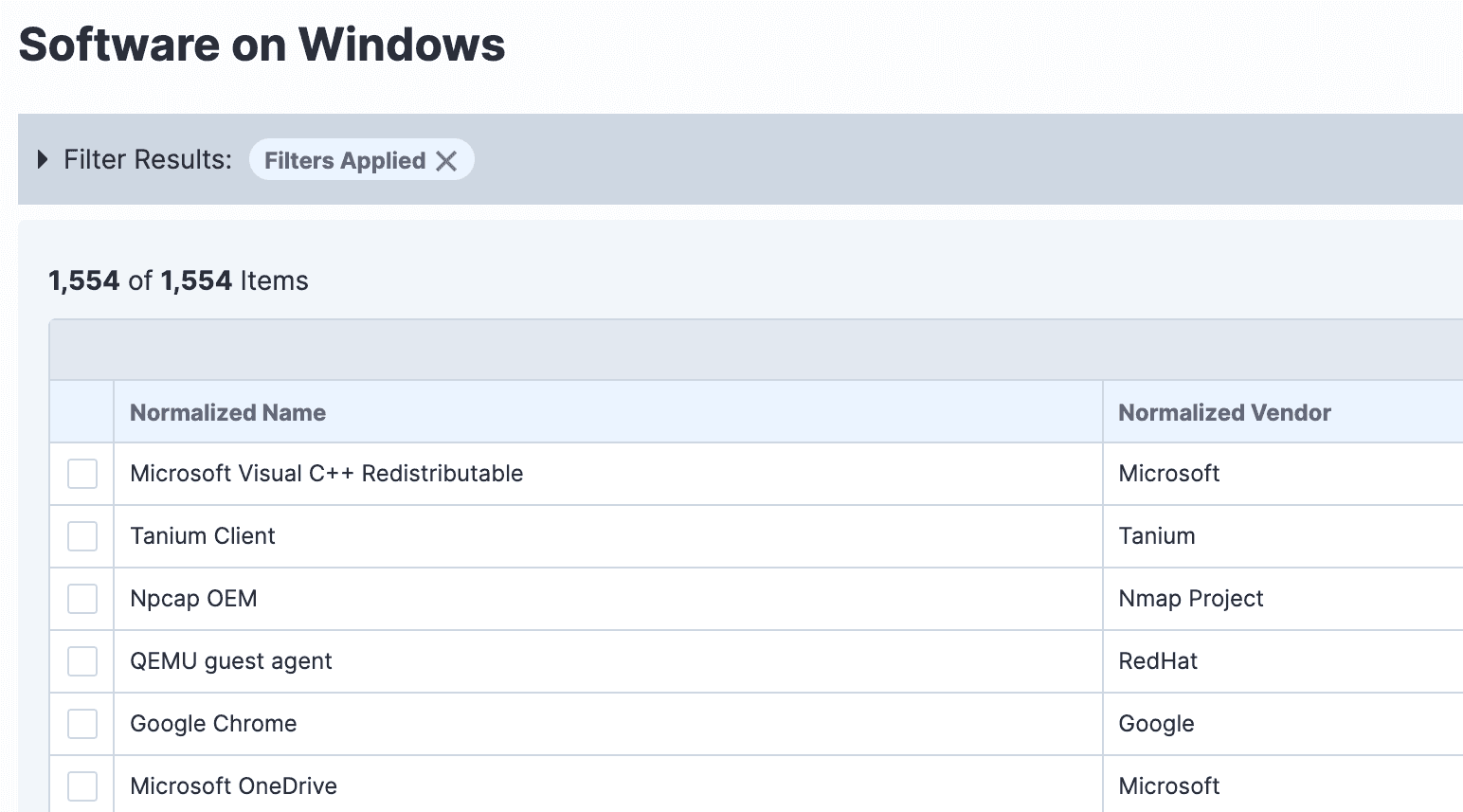 Track software with Tanium