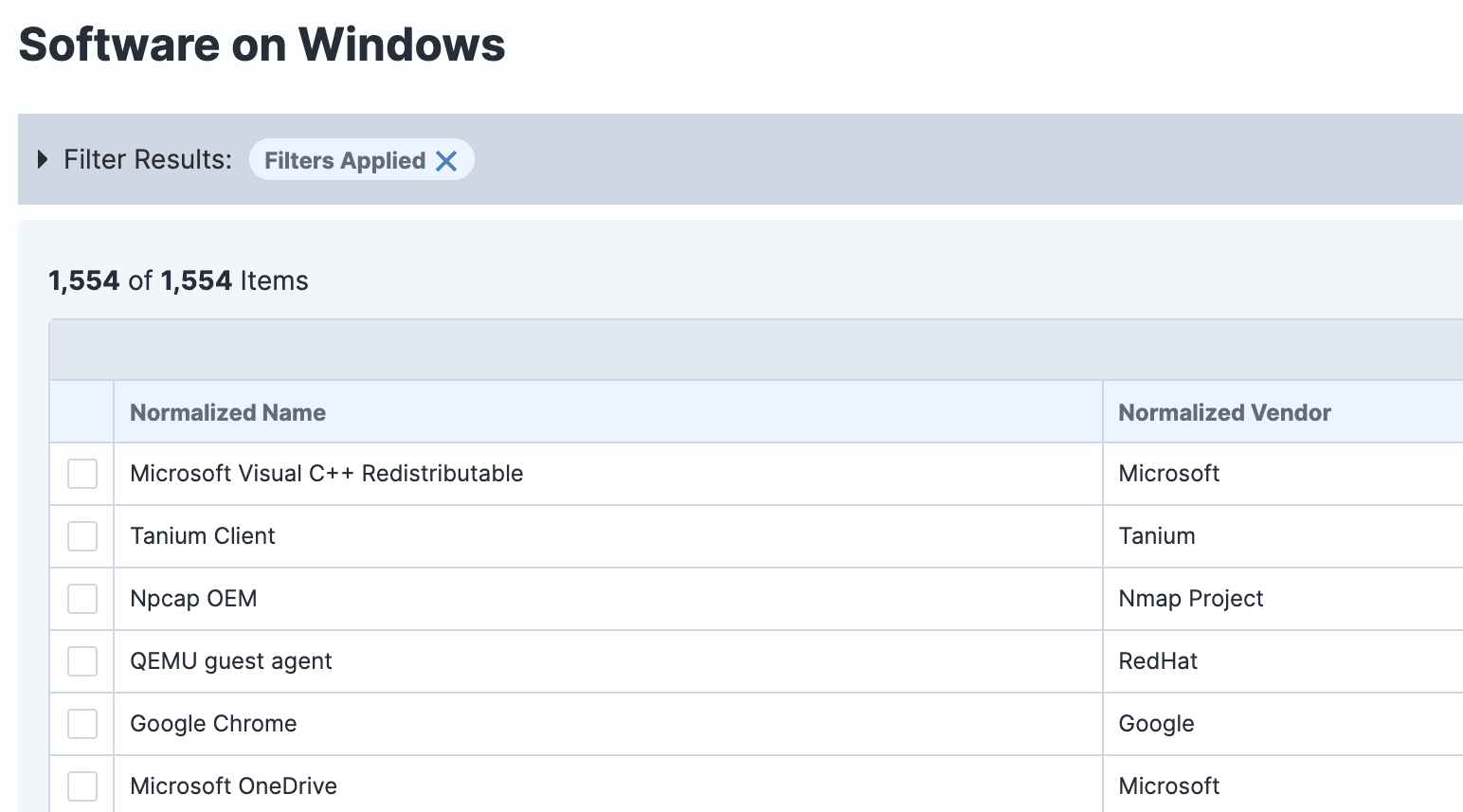Track software with Tanium