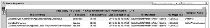 Screenshot of code interface with technical data