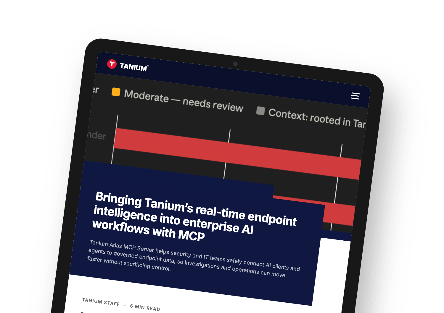 Featured Mobile image: Tanium Endpoint Management for OT data sheet