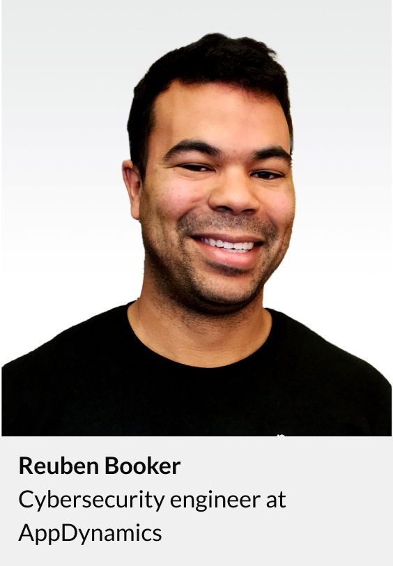 Headshot of Reuben Booker, cybersecurity engineer at AppDynamics