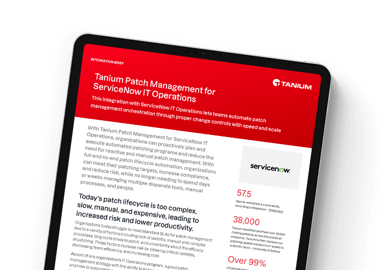 Mobile featured image: Tanium Patch Management for ServiceNow IT Ops