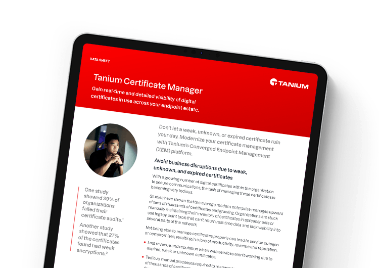 Tanium Certificate Manager