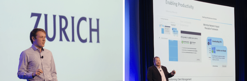 Zurich conference presentation showing presenters and CONVERGE branding