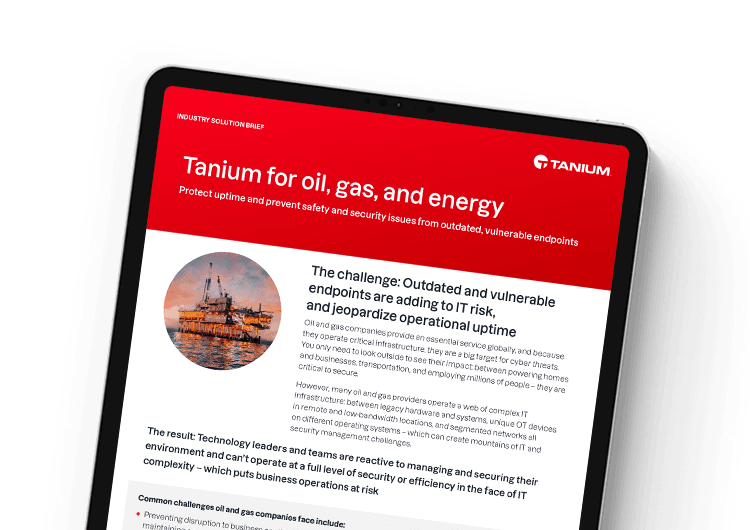 Mobile featured image: Tanium for oil, gas, and energy
