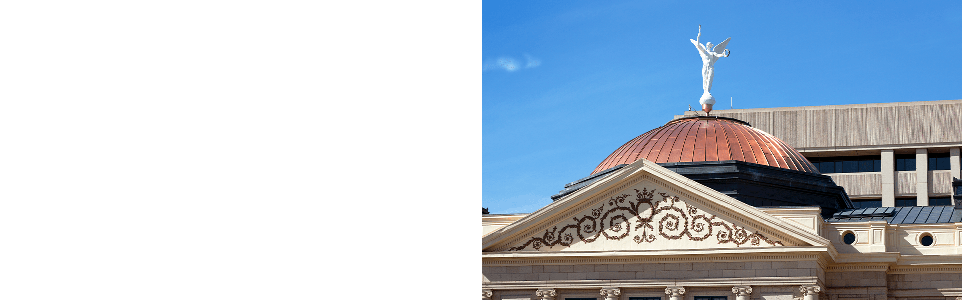 Government building architecture and civic setting