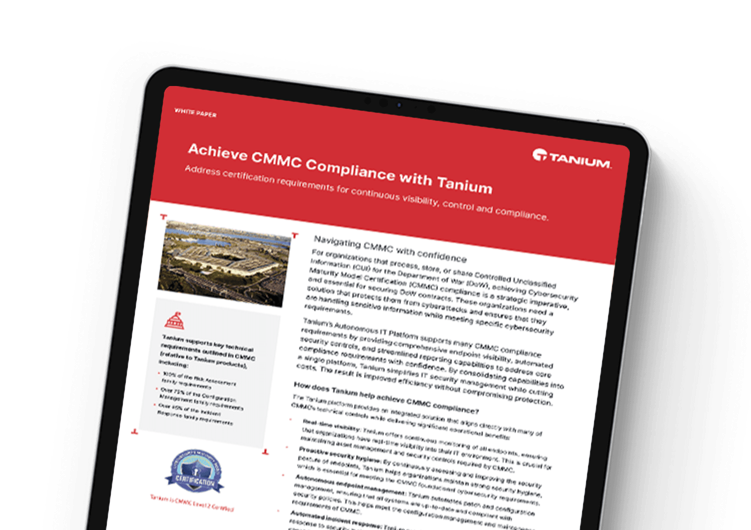Tanium CMMC White paper image for mobile
