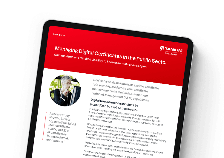 Tanium Certificate Manager mobile image