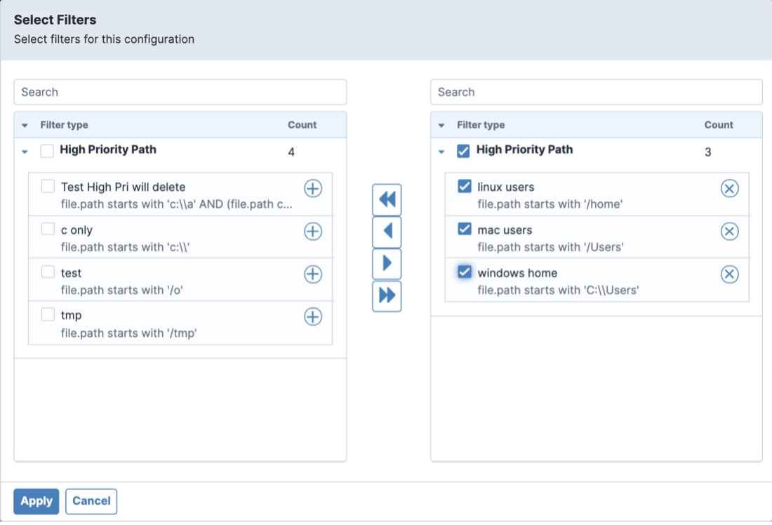 Image of Threat Response showing high priority paths