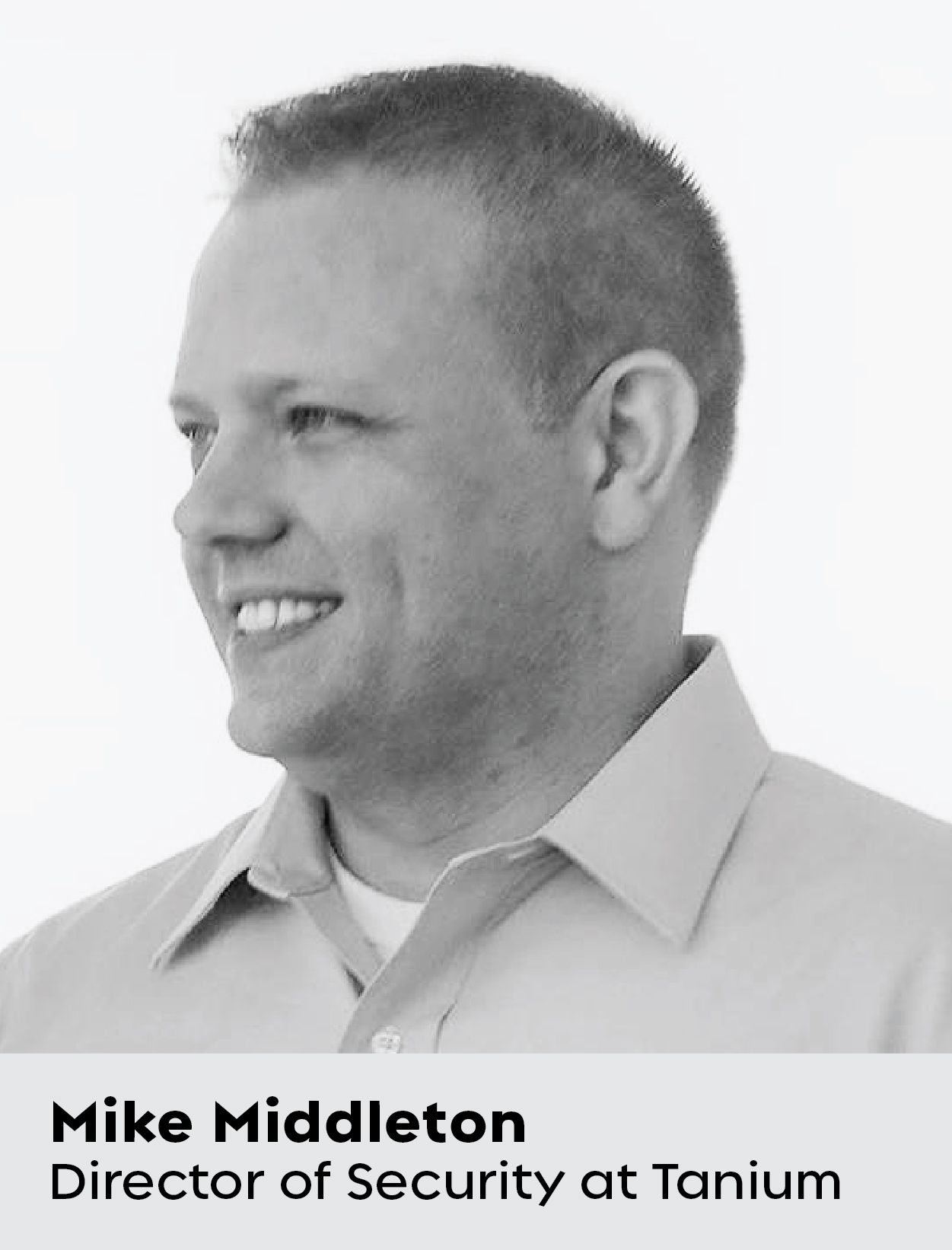 Headshot of Mike Middleton, Director of Security at Tanium