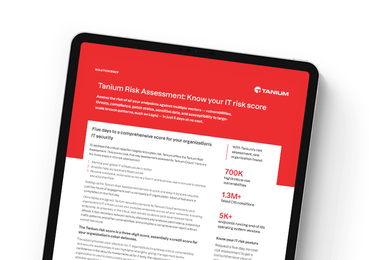 Tanium Risk Assessment Solution Brief mobile image