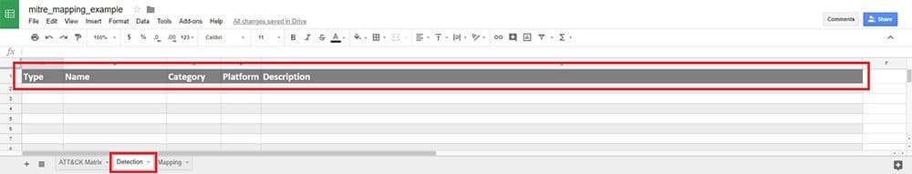 Figure 2: Tanium detection mapping template