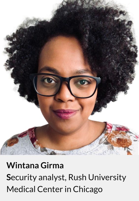 Headshot of Wintana Girma, security analyst at Rush University Medical Center in Chicago
