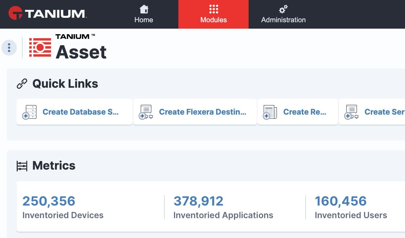 Tanium gives you a comprehensive picture of your endpoint environment