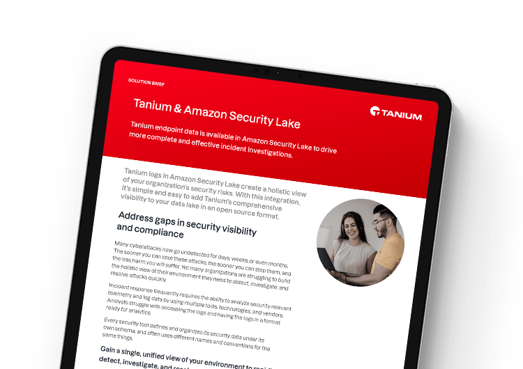 Tanium & Amazon Security Lake