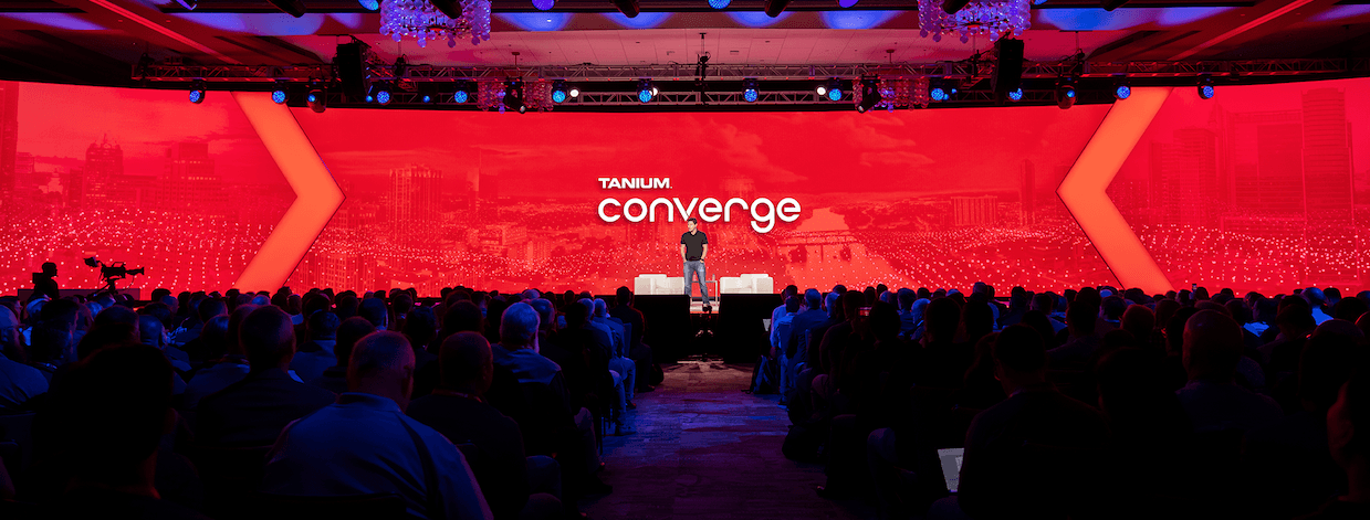 wide image of the main stage at Tanium Converge 2022