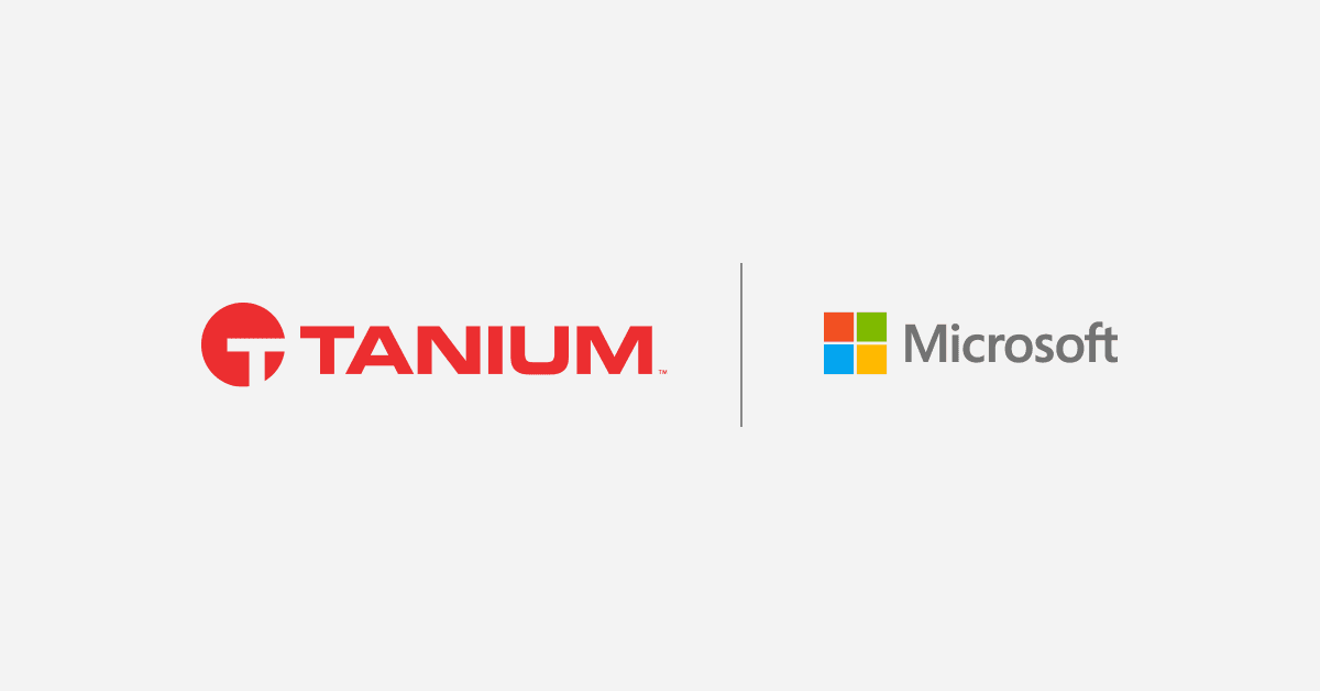 Tanium and Microsoft logo lockup