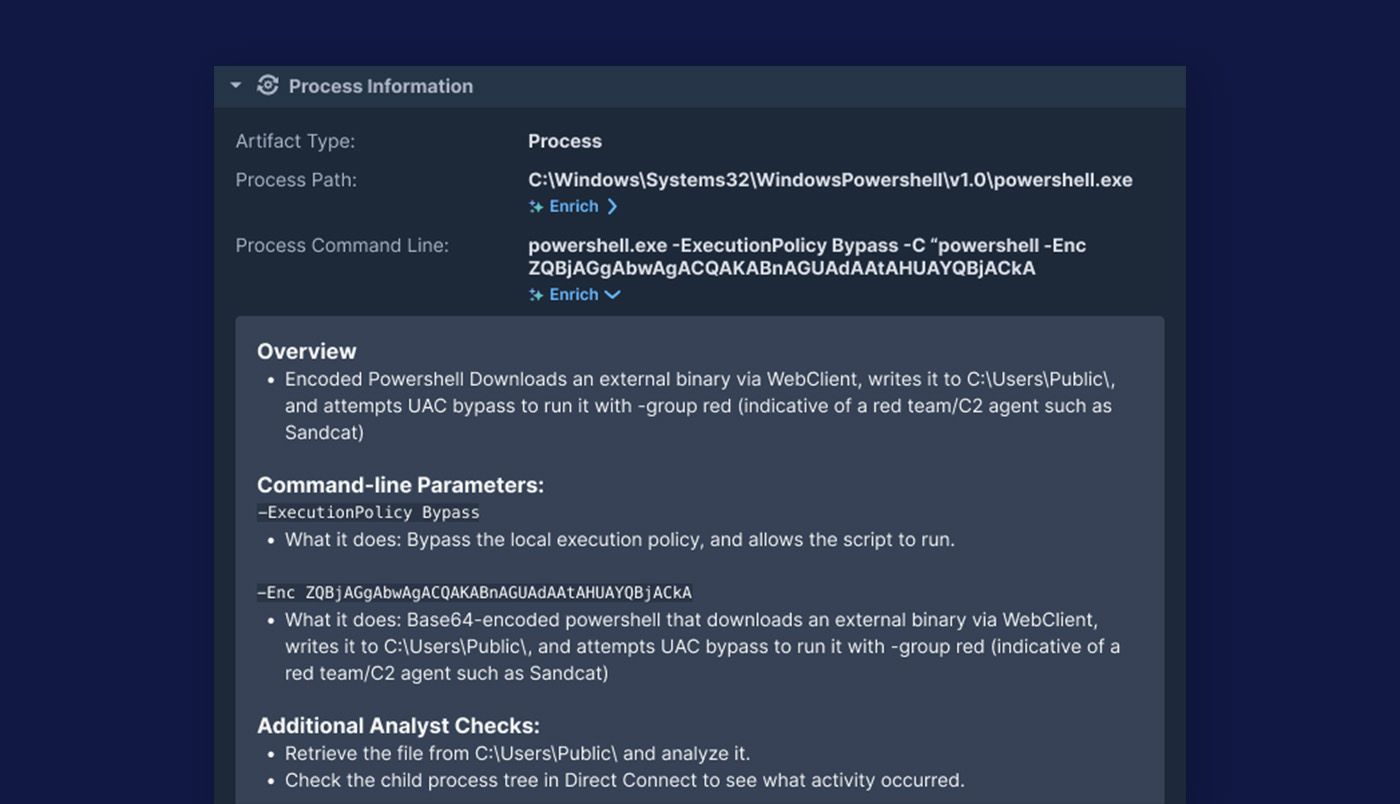 Tanium AI Enrichment screen