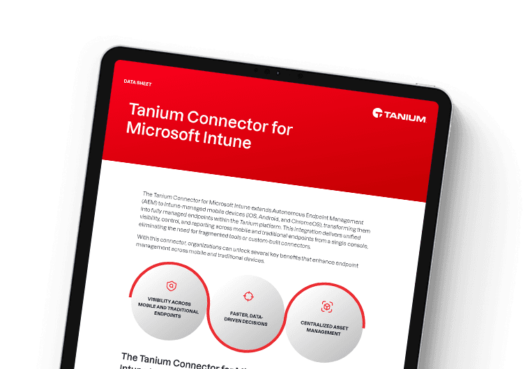 Mobile featured image: Tanium Connector for Microsoft Intune data sheet