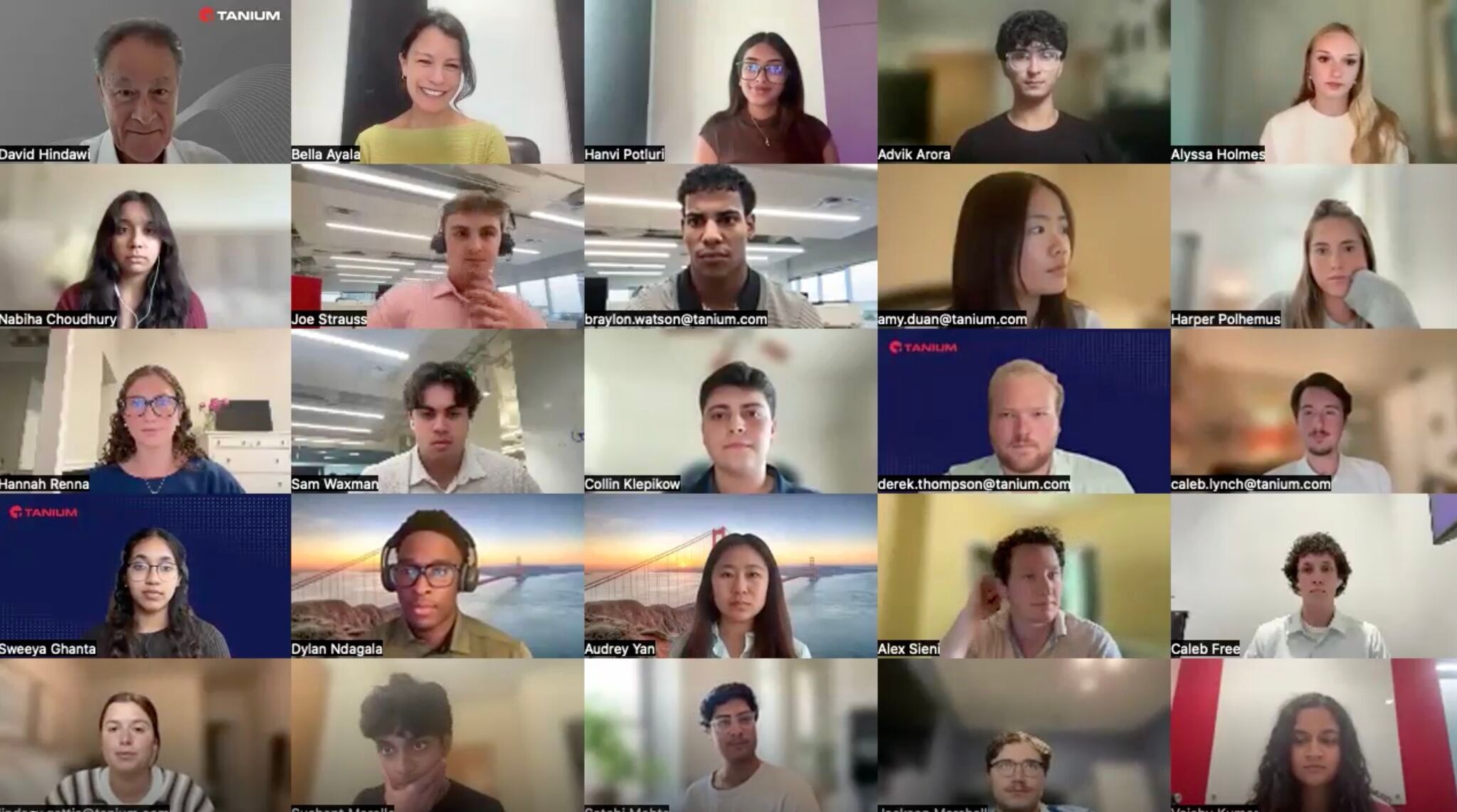 2026 Summer Interns Meeting with Tanium Co-founder & Chairman Emeritus David Hindawi