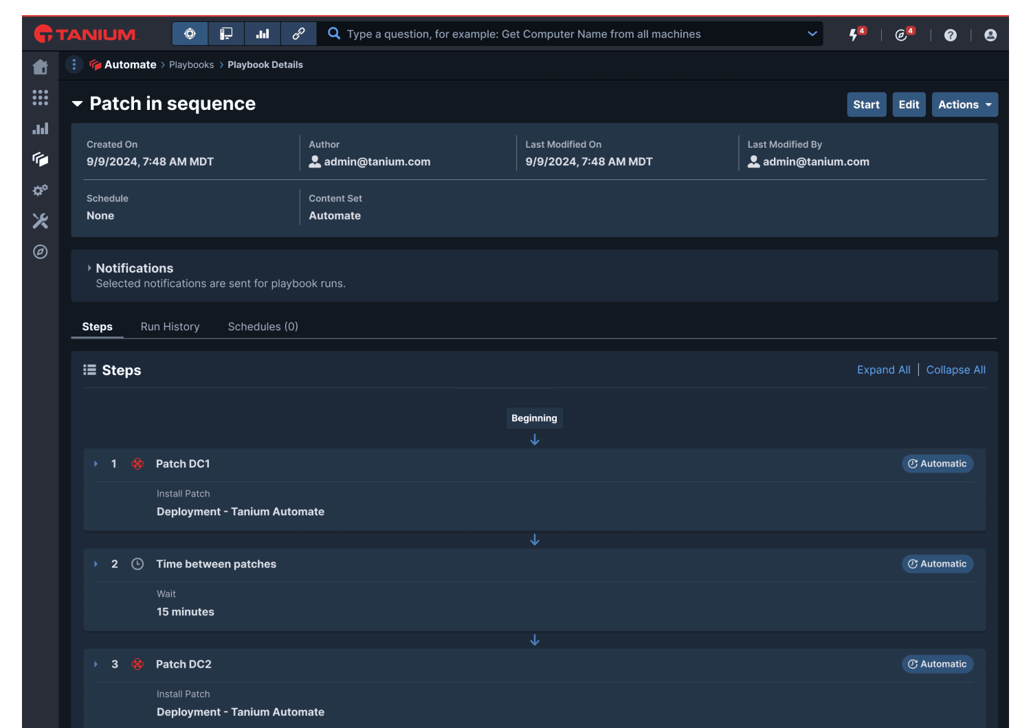 Endpoint Management screen for mobile