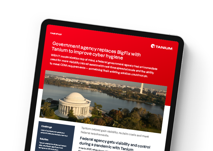Mobile featured image: Government agency replaces Big Fix case study