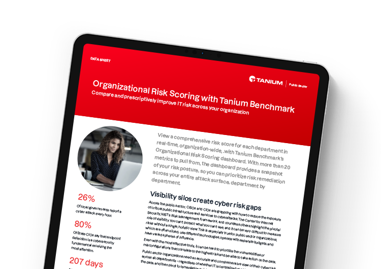 Mobile featured image. Tanium Cyber Risk Dashboard data shee