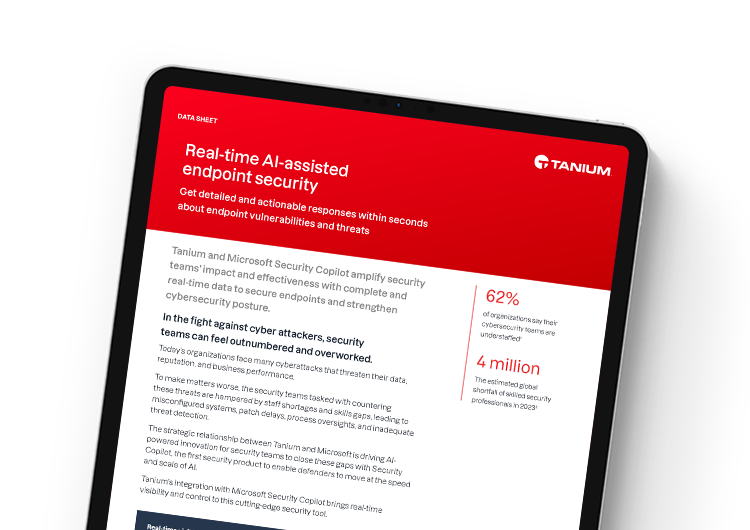 Mobile featured image: Tanium and Microsoft Security Copilot data sheet