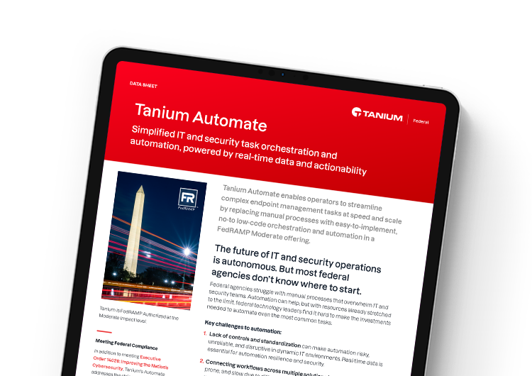 Mobile featured image: Tanium Automate for federal agencies - FedRamp