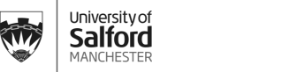 Black University of Salford logo