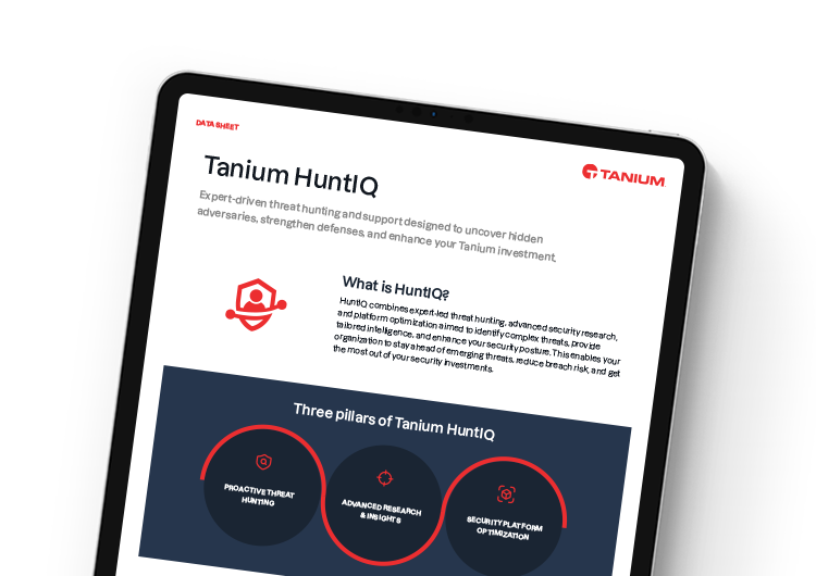 Mobile featured image: Tanium HuntIQ datasheet