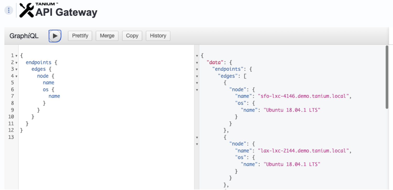 Screenshot 4: Querying all endpoints and their operating system