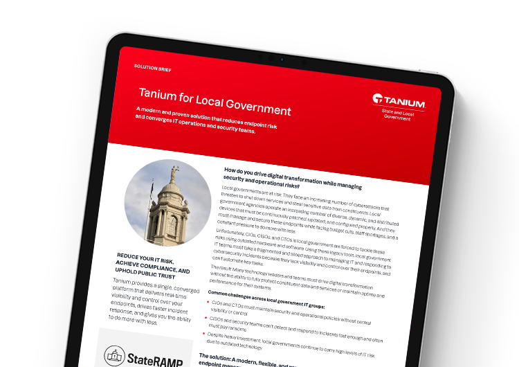 Mobile featured image: Tanium for Local Government solution brief