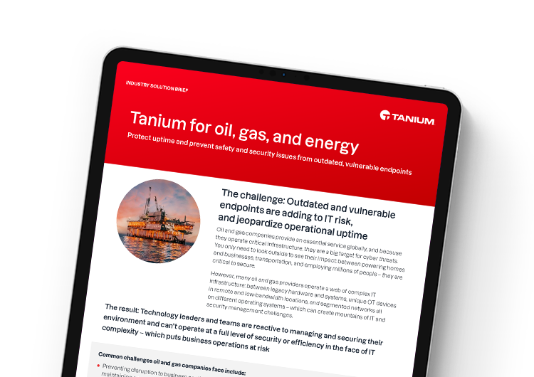 Mobile featured image: Tanium for oil, gas, and energy