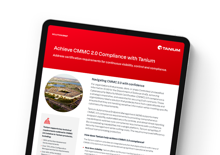 Mobile featured image: Tanium for CMMC 2.0