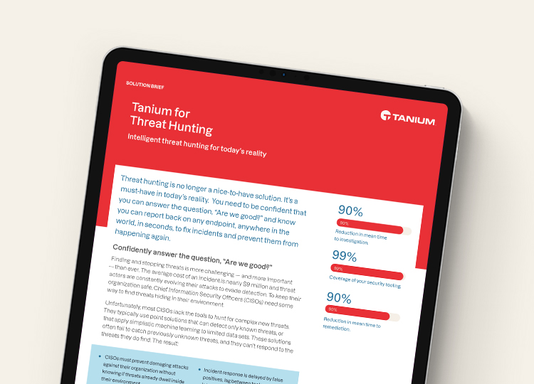 Tanium Threat Hunting solution brief thumbnail